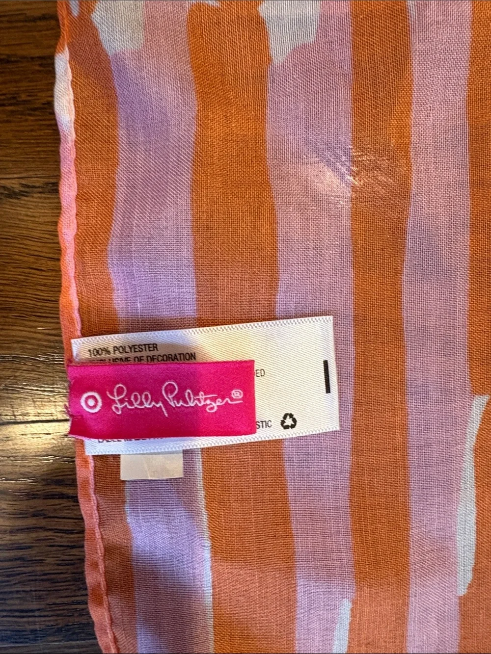 Lilly Pulitzer for Target Pink and Orange Printed Scarf or  Drapery Panel